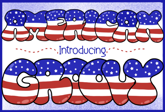 American Groovy Font: A Patriotic Decorative Typeface for Craft Creators