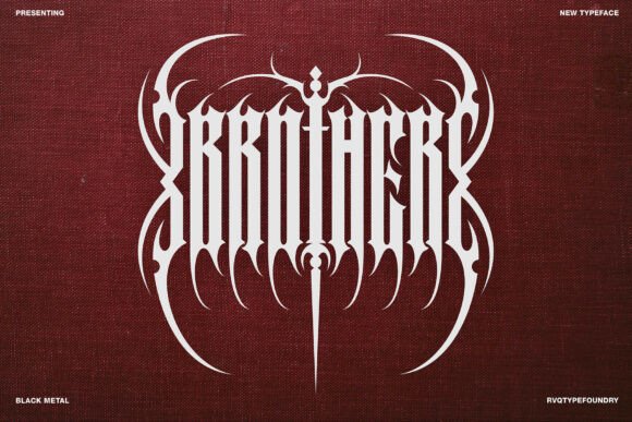 Brother Font: A Bold Blackletter Typeface for Craft Projects