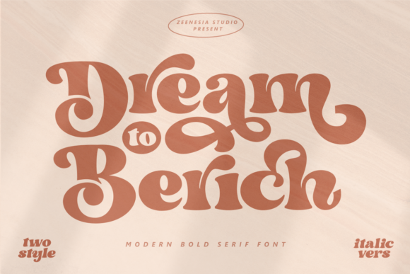Dream to Berich Font: A Modern Serif for Editorial Elegance