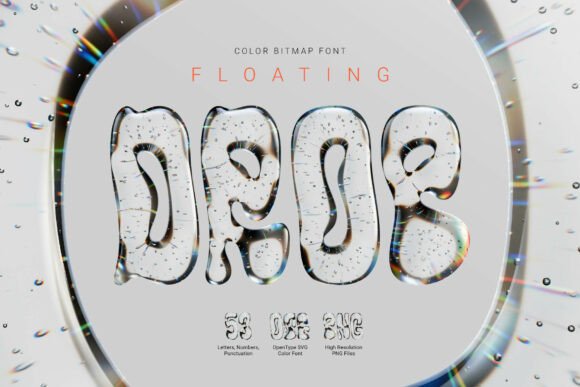 Floating Drop: A Playful 3D Font for Creative Branding Projects
