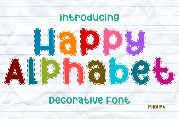 Happy Alphabet Font: A Decorative Typeface That Brings Joy to Every Creation