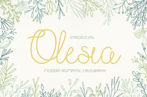 Olesia Handwritten Font: A Romantic Typeface for Creative Makers